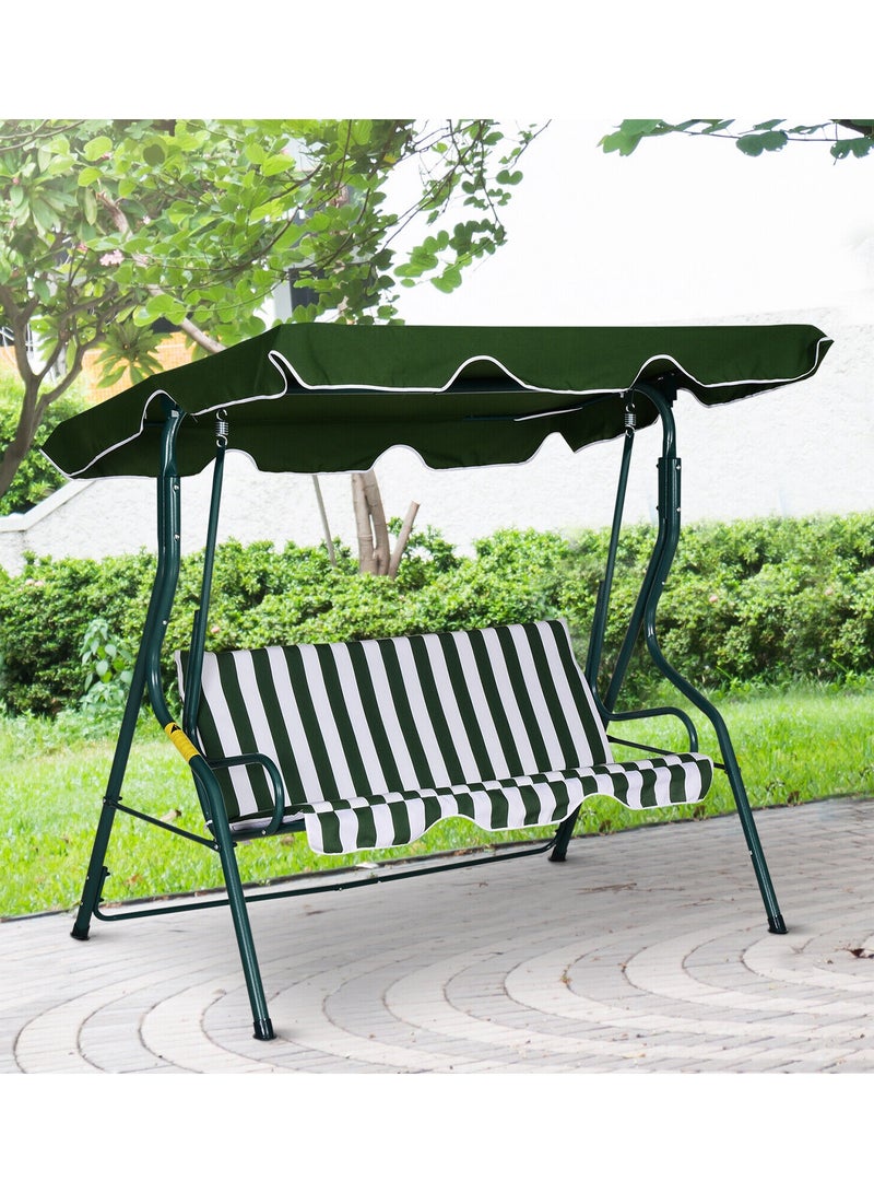 DubaiGallery Swing Chair Garden Swing Seat with Adjustable Canopy, Hanging Hammock Chair for Indoor Outdoor Garden Green - Image 4