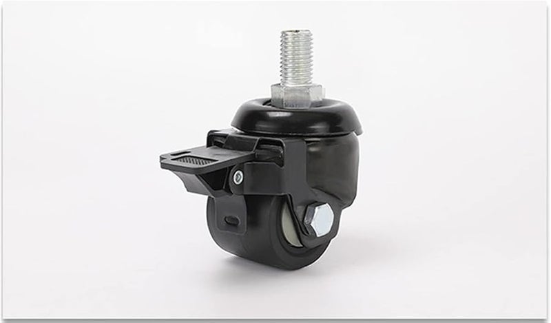 عجلات ثقيلة 2 بوصة مركز منخفض سعة تحميل 300 كجم مع فرامل براغي للعربات والآلات - Image 2