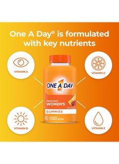 ONE A DAY Women Multivitamin Gummies, Multivitamin For Women with Vitamin A, C, D, E and Zinc for Immune Health Support*, Calcium And more, 170 count  - Image 2