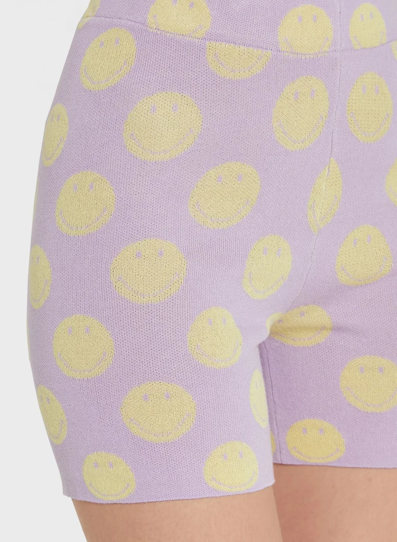 Cotton On Body High Waist Printed Shorts