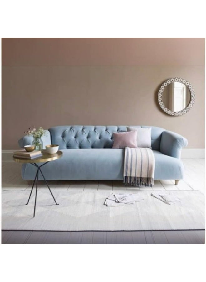 Poppins Home Modern Blue/Yellow/Red Upholstered Sofa with Arm for Living Room (Light Blue) - Image 1