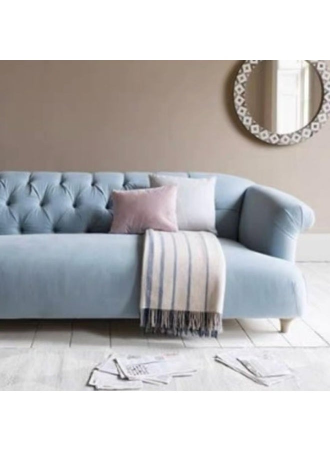 Poppins Home Modern Blue/Yellow/Red Upholstered Sofa with Arm for Living Room (Light Blue) - Image 2