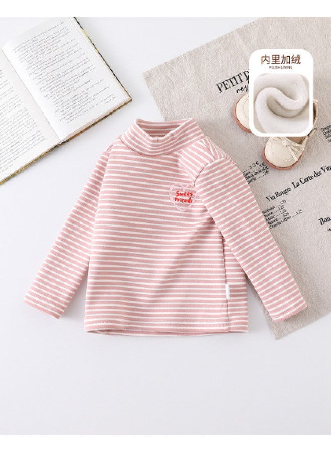 Girls' Autumn Winter Fashion Versatile T-shirt Children's Warm Top - Image 1