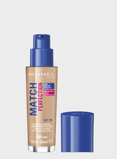 RIMMEL LONDON Rimmel Match Perfection Foundation – 300 – Sand, 30ml