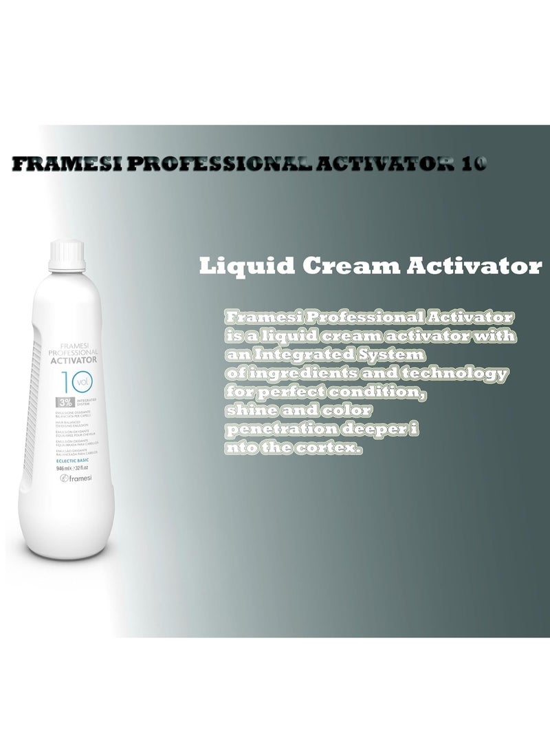 Framesi Morphosis Framesi Professional Activator 10 Vol 946ml - Ideal Oxidant for Gentle Hair Coloring - Image 2