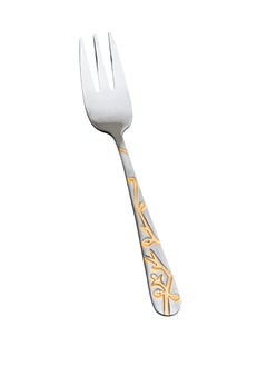 Hic 6-Piece Stainless Steel Dessert Fork Set Silver With Gold  - Image 2