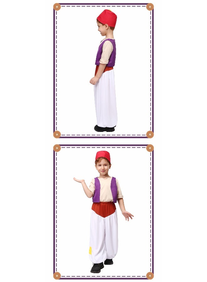 Halloween Children's Costume For Performances Arabian Nights Aladdin Magic Lamp Prince Children's Cosplay Party Performance Costume - Image 2