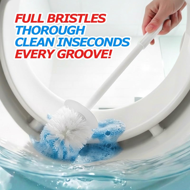 FORASTO 2Pack Toilet Bowl Brush and Holder Set - Toilet Scrubber Brush,Cleaning Brush,Bathroom Decor,Household Essentials,Cleaning Supplies,Home Essentials,White - Image 3