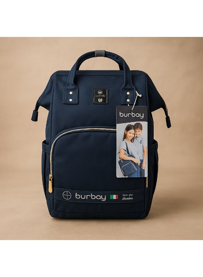 بورباي شنطة حفاضات ظهر Burbay متعددة الاستخدامات - تصميم عصري وعملي للأمهات - Image 1