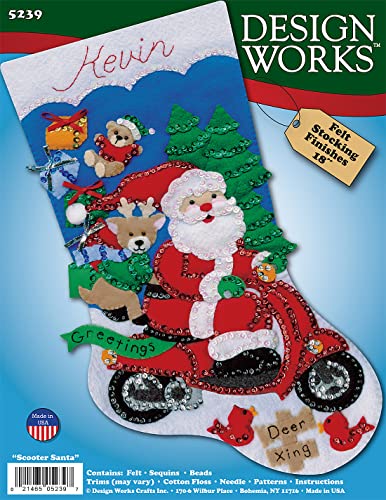 Tobin Scooter Santa Felt Stocking Kit - Image 2