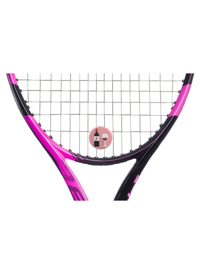 Racket Expressions Oversized Drink Themed Wine Tennis Racket Dampener Shock Absorber, Cute Tennis Dampeners for Rackets - 2 Sided Red and White Wine Vibration Dampeners - Fits All Racquets, Easy to Install - 2 Pack - Image 3