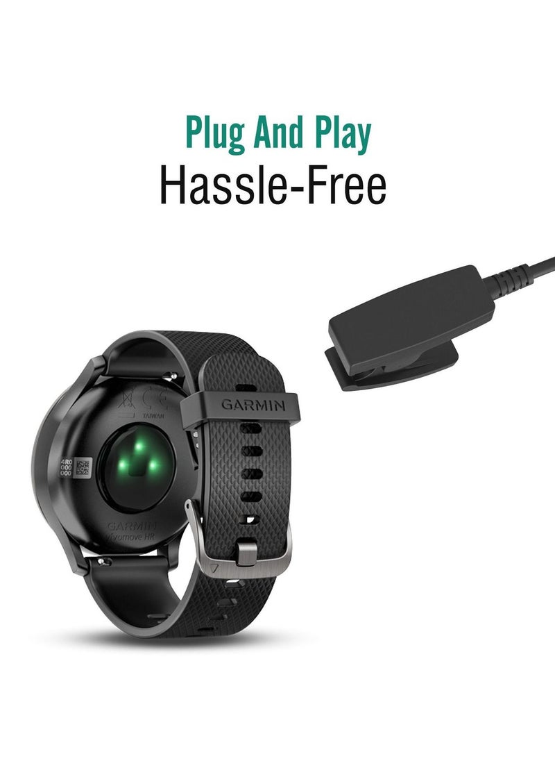 واي آند دي شاحن Garmin Forerunner 235/35 / 35J 64/230/630/645/645 Music 735XT Vivomove HR Approach S20 G10 Lily Watches بديل للساعة الذكية يشحن مشبك كابل مزامنة البيانات  - Image 3