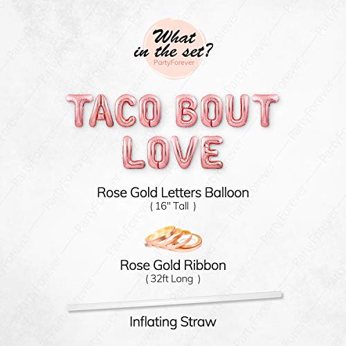 PartyForever Big TACO BOUT LOVE Balloons Bachelorette Party Decorations Kit Bridal Shower Party Balloons Supplies Hen Party Decorations Set - Image 5