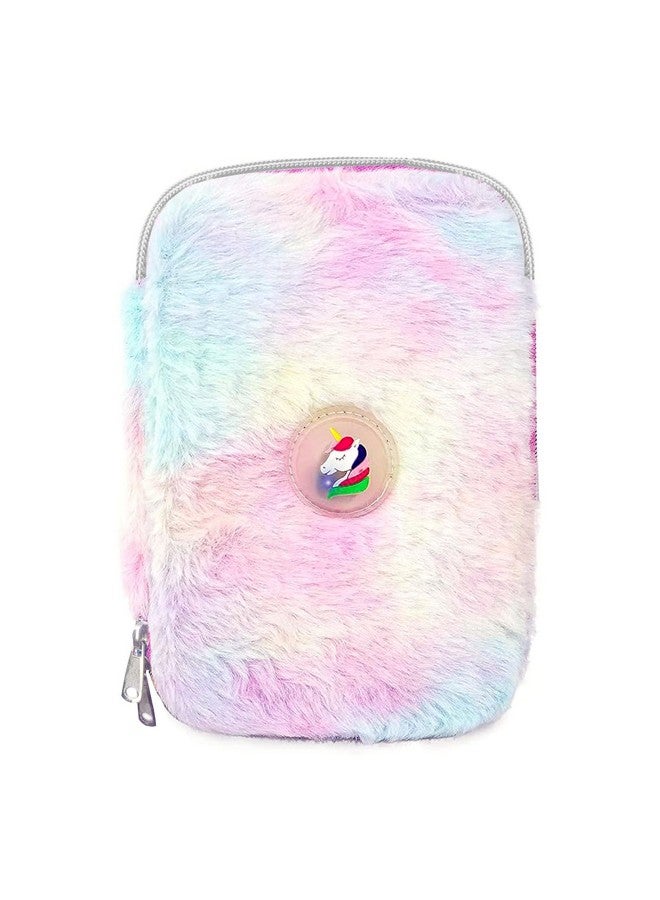 فنبلاست حقيبة فن بلاست يونيكورن للبنات - حقيبة متعددة الأغراض بسحاب مع إضاءة - حافظة أقلام من الفرو للبنات، صندوق أقلام يونيكورن للأطفال، حقيبة منظم أدوات مكتبية، هدية عيد ميلاد للبنات (متعددة الألوان) - Image 1