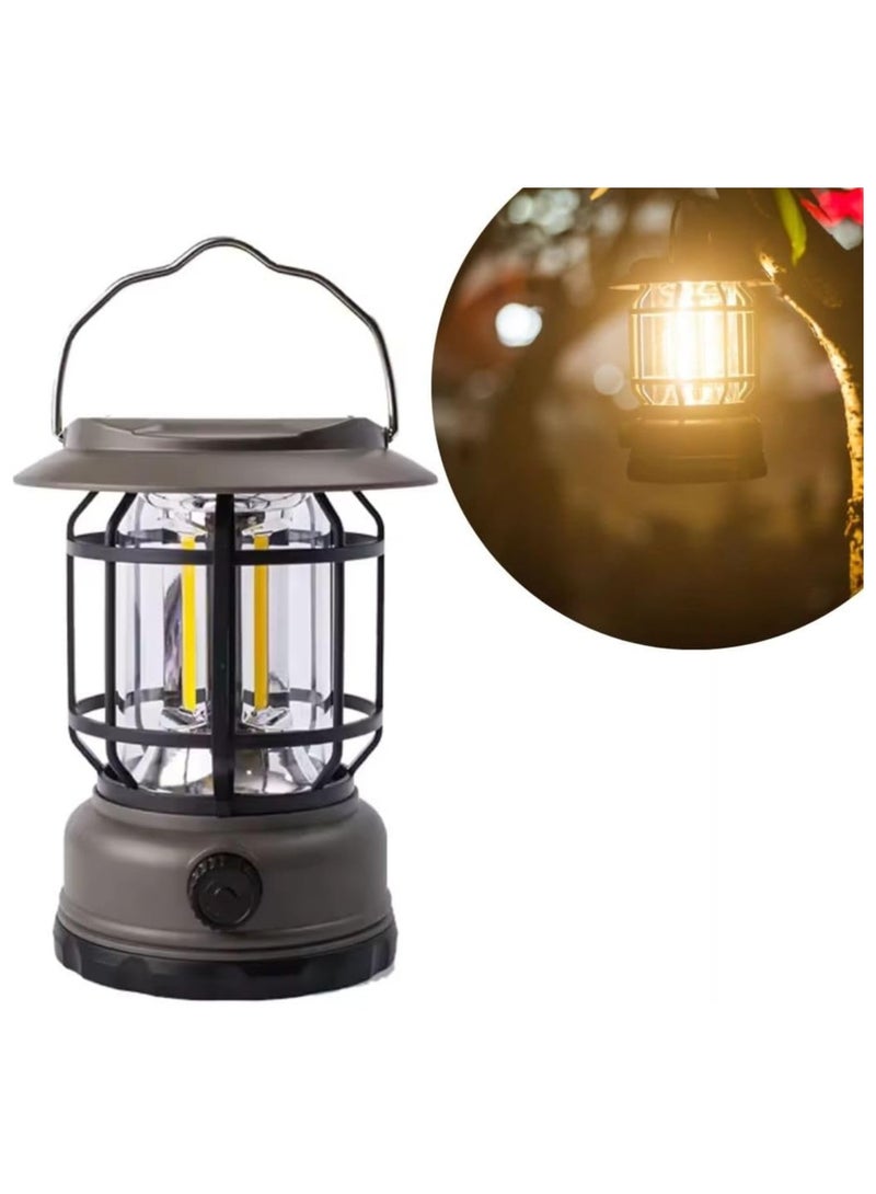 BJollys Portable Solar LED Camping Lantern, USB Rechargeable Tent Lamp with 3 Light Modes. - Image 1