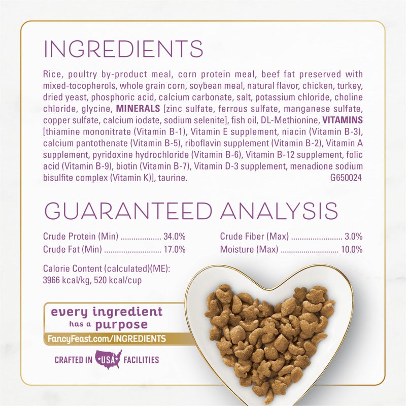 Fancy Feast Purina Fancy Feast Dry Cat Food with Savory Farm-Raised Chicken and Turkey - 12 lb. Bag - Image 5