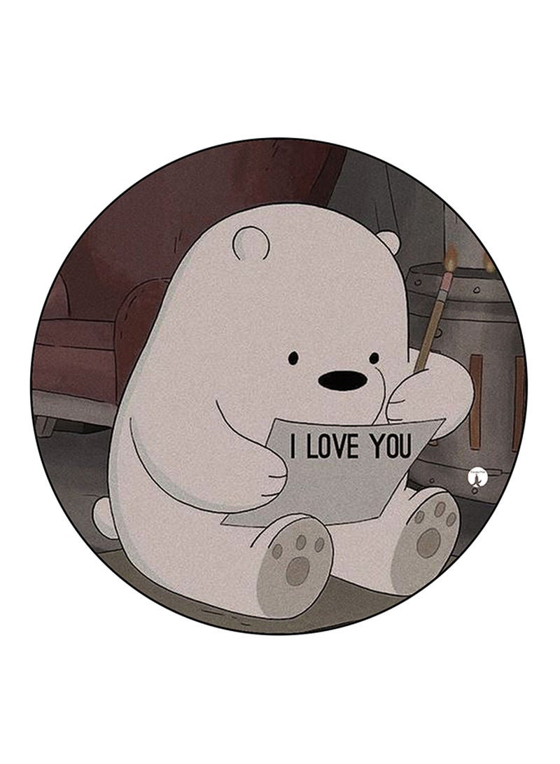 RKN We Bare Bears Printed Mouse Pad Round  Multicolour