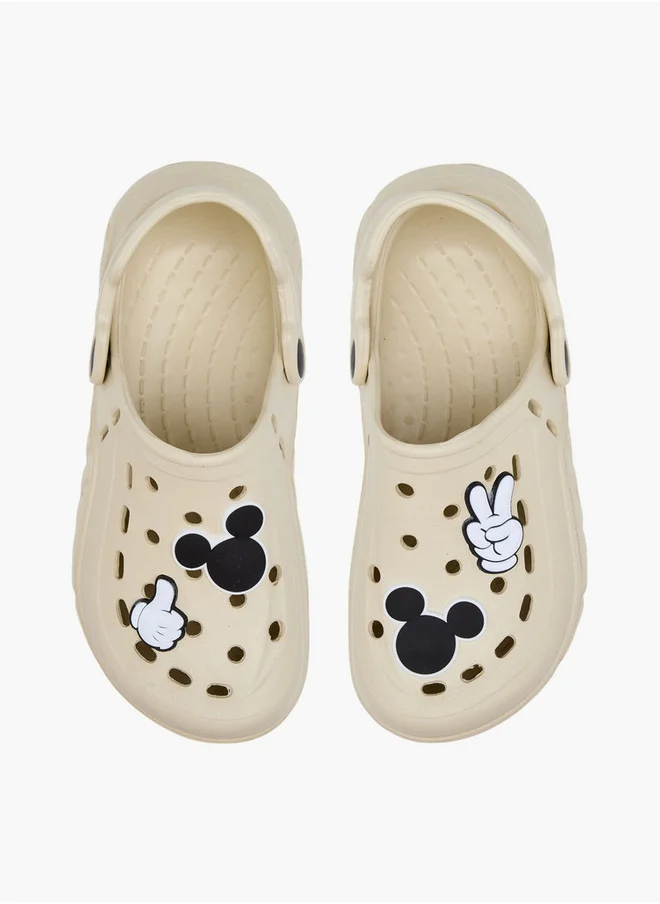 ديزني Mickey Mouse Applique Clogs with Backstrap