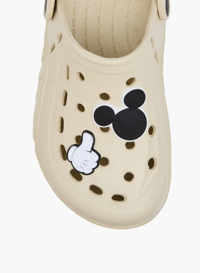 Disney Boys Mickey Mouse Applique Clogs with Backstrap