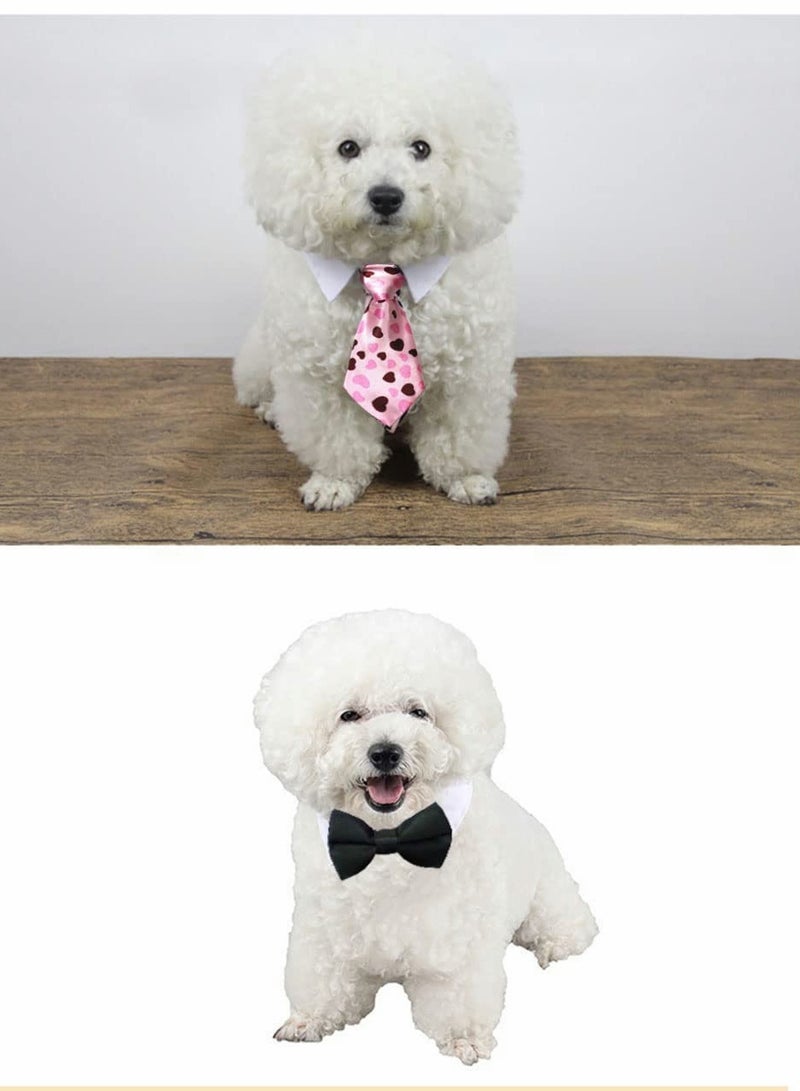 Pets Ties Pet Collar, 4 Pieces Adjustable Dog Tie Cat Ties, Bow Costume Necktie Collar for Small Dogs and Cats Grooming Accessories - Image 3