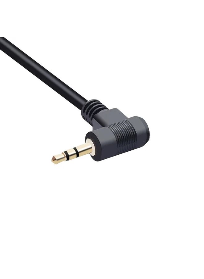 Premium 90 Degree Angled Audio Adapter Cable 6 35mm Male to 3 5mm Female 11 81 Inch - Image 3