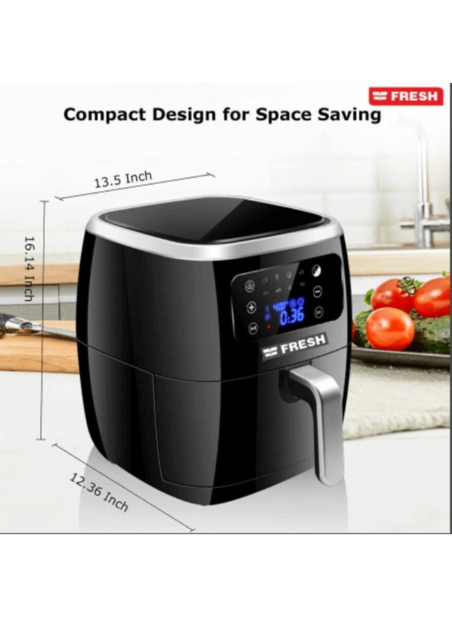 Fresh Digital Oil-free Pan (Black, AFF1800B, 5.5L, 1800W - Image 1