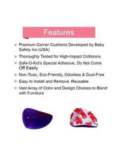 Safe-O-Kid Safe O Kid Tear Drop Corner Caps Purple Pack Of 8  - Image 3