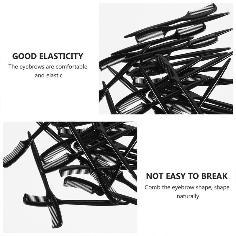 50 Pcs Mini Disposable Eyebrow Comb Eyelash Grooming Brush Black Precise Styling Tool For Eyebrow And Eyelash Separation - Image 4