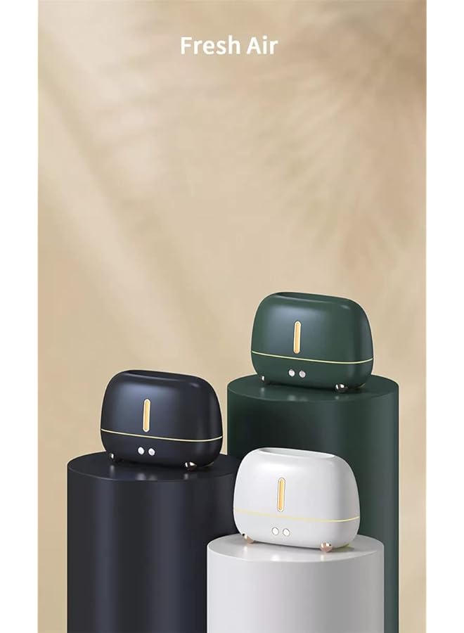 SKAFA Simulation Flame Mist Humidifier Flame Diffuser 7 Color Changing Night Lights Aromatherapy Essential Oil Diffuser For Home Office And Bedroom Auto Off 250Ml White - Image 3