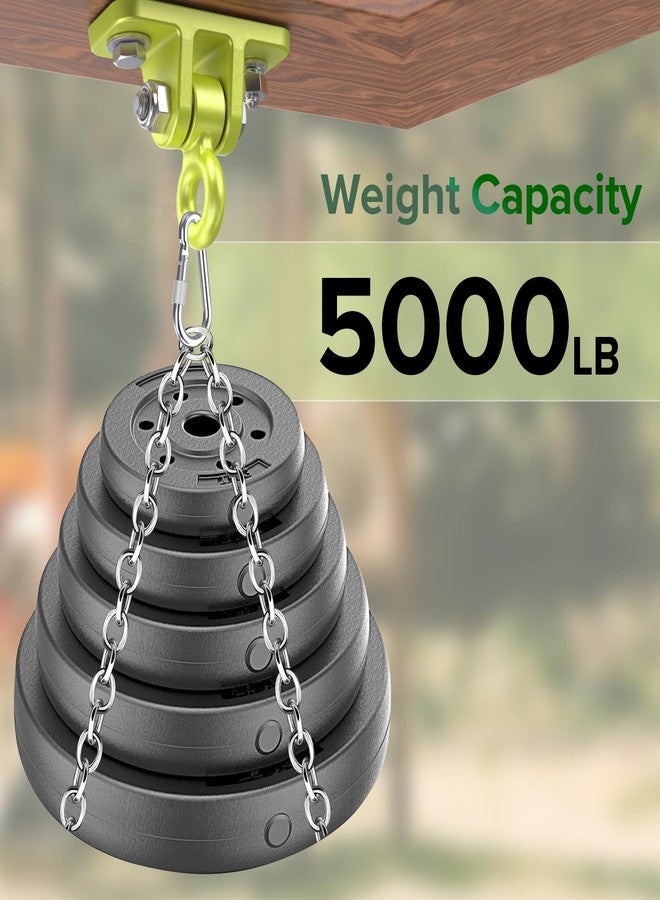 Highpro Heavy Duty Swing Hangers - 5000 lbs Capacity, Swing Set Brackets Silent Rotation, Easy Installation for Swings, Yoga Straps, Punching Bags, Hammocks & More - Indoor/Outdoor Use - 4 Pack - Image 3