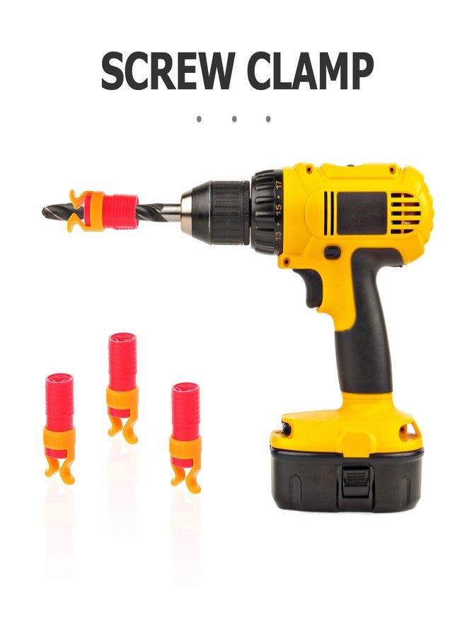 Balacoo 4 Pcs Abs Screw Holder Clamp: Plastic Screw Clamp for Drill, Fits Diameter Fo 6-8mm Screwdrivers Bit - Woodworking Holding Tool (red) - Image 2