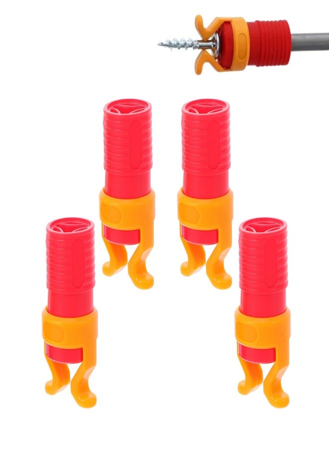 Balacoo 4 Pcs Abs Screw Holder Clamp: Plastic Screw Clamp for Drill, Fits Diameter Fo 6-8mm Screwdrivers Bit - Woodworking Holding Tool (red) - Image 1