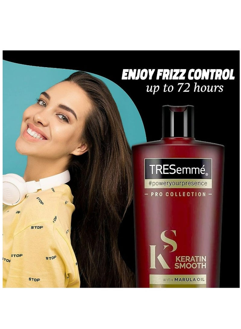 تريزيمي شامبو كيراتين ناعم مع مجموعة زيت المارولا برو 700 مل - Image 1