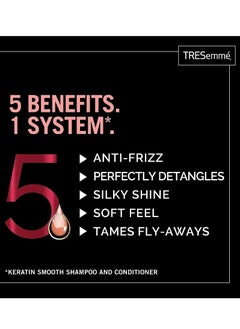 TRESemmé Keratin Smooth Shampoo with Marula Oil Pro Collection 700 ml  - Image 5