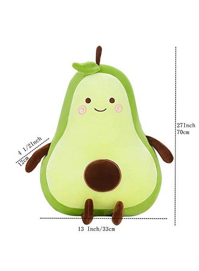 XICHEN 27 Inch Green Large Simulation Avocado Plush Toy Doll Sleeping Pillow Doll Doll Holiday Warm Gift Plush Toy Pillows (Seated) - Image 3