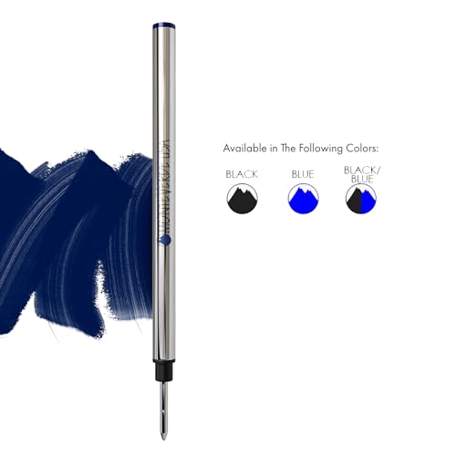Monteverde USA Capless Ceramic Rollerball Refills to Fit Pelikan Rollerball Pens, Medium Point, Blue/Black, 2-Pack, Smooth Writing Technology - Image 2