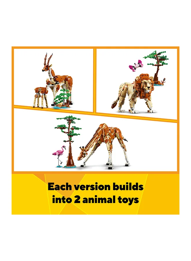 ليغو مجموعة حيوانات السفاري البرّية 3 في 1 رقم 31150 من LEGO® Creator