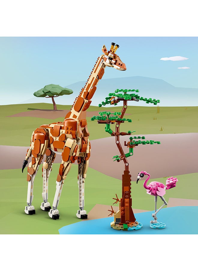 LEGO - Creator 3In1 Wild Safari Animals, Giraffe Toy To Gazelle Figures To Lion Model, Building Set For Kids, Nature Gifts For Girls And Boys Aged 9 Years Old And Over Who Love Imaginative Play (780 Pieces) 31150 - Image 1