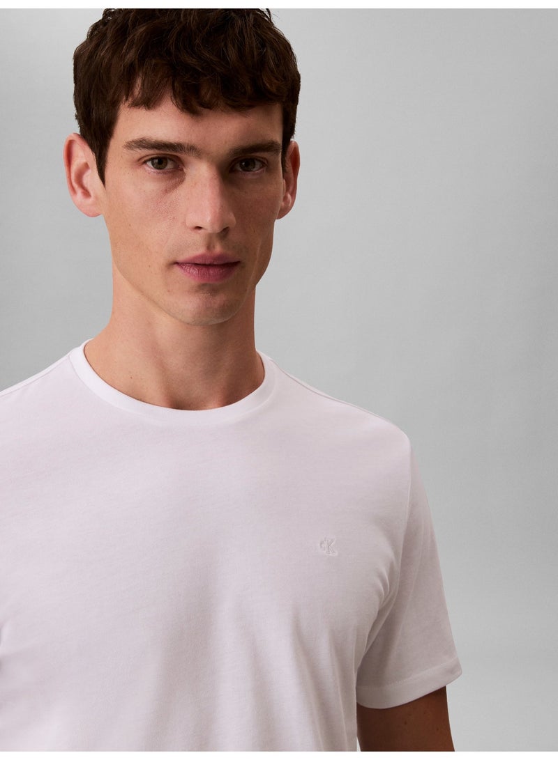 CALVIN KLEIN Monogram Logo Cotton T-Shirt - Image 3