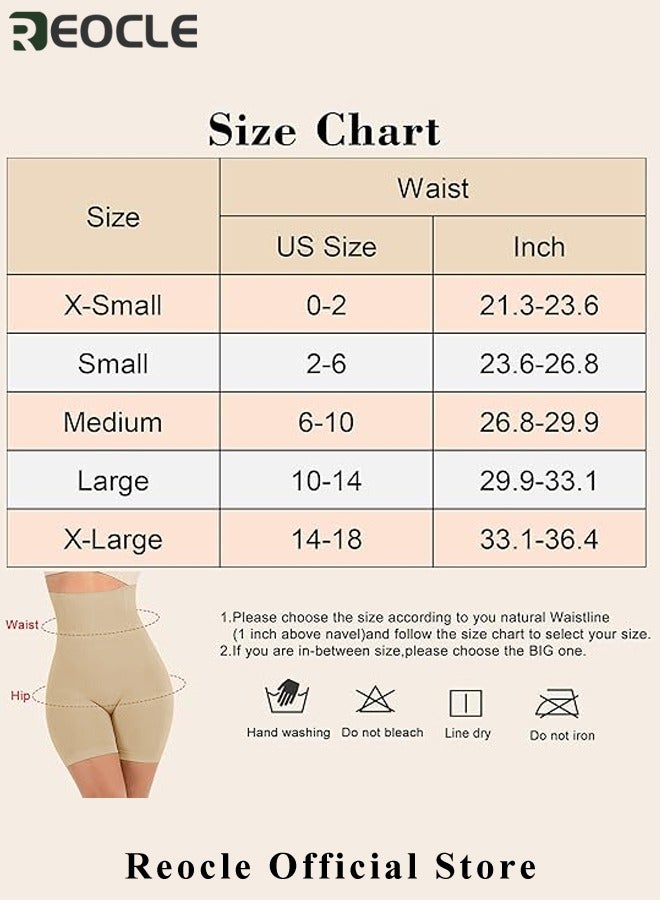 شورت نسائي مشكل للجسم بخصر مرتفع للتحكم في البطن وتنحيف الفخذين ومدرب الخصر بدون درزات