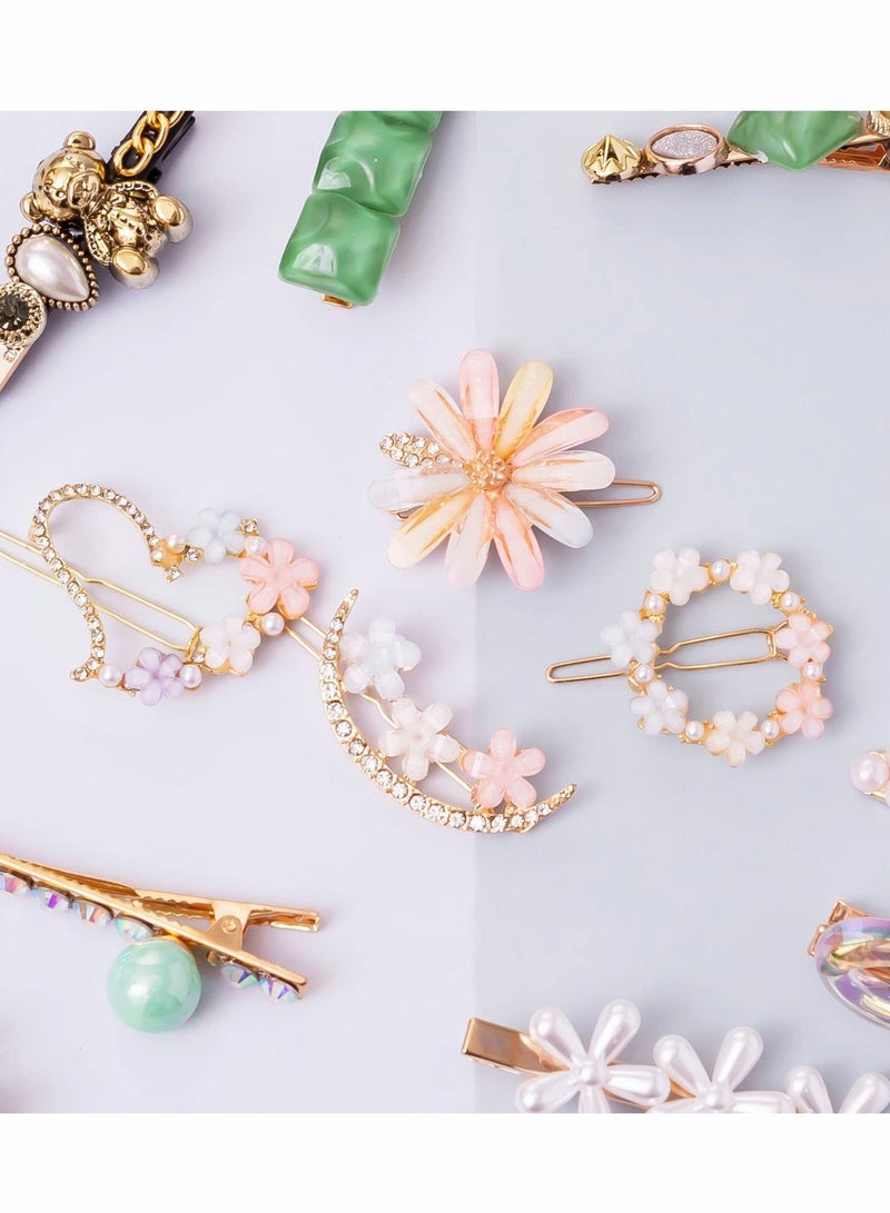 KASTWAVE Rhinestone Hair Clips, Handmade Hair Barrettes - Image 3