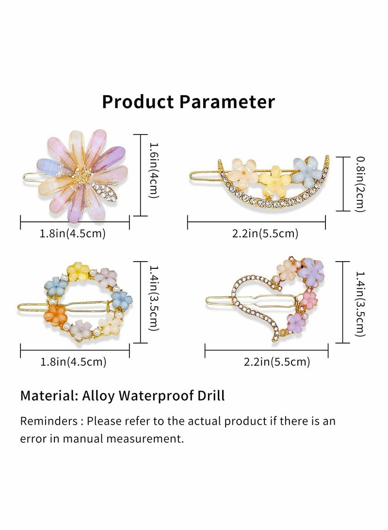 KASTWAVE Rhinestone Hair Clips, Handmade Hair Barrettes - Image 2