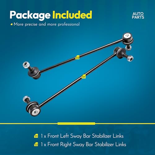 Ynovvo ‎Front Sway Bar Link Compatible with Fiat 500 2012-2019 - 2PCS Stabilizer Bar Links Replace# K750507 45G10015 TC1133 68073033AB SL20005 47489MT MS108148 - Image 4