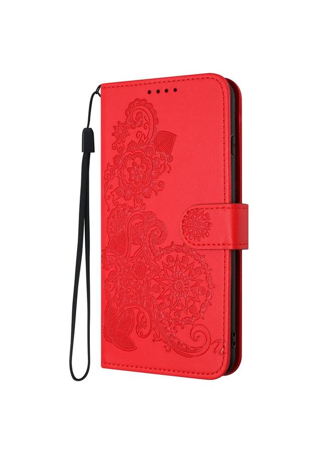 اس-توب جراب لهاتف Infinix Smart 6 Plus من الجلد الهندى المنقوش بزهرة الداتورة - Image 3