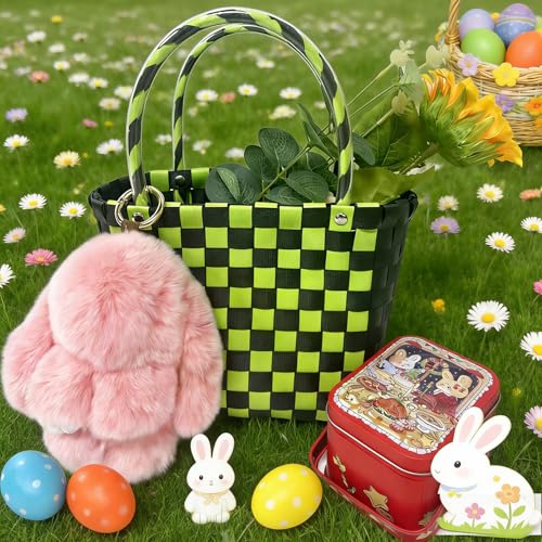 MINGRI Soft Bunny Keychain with Tin,Cute Easter Plush Keychain Rabbit for Backpack,Bag Charm Gift Key Chain (Frost Gray) - Image 2