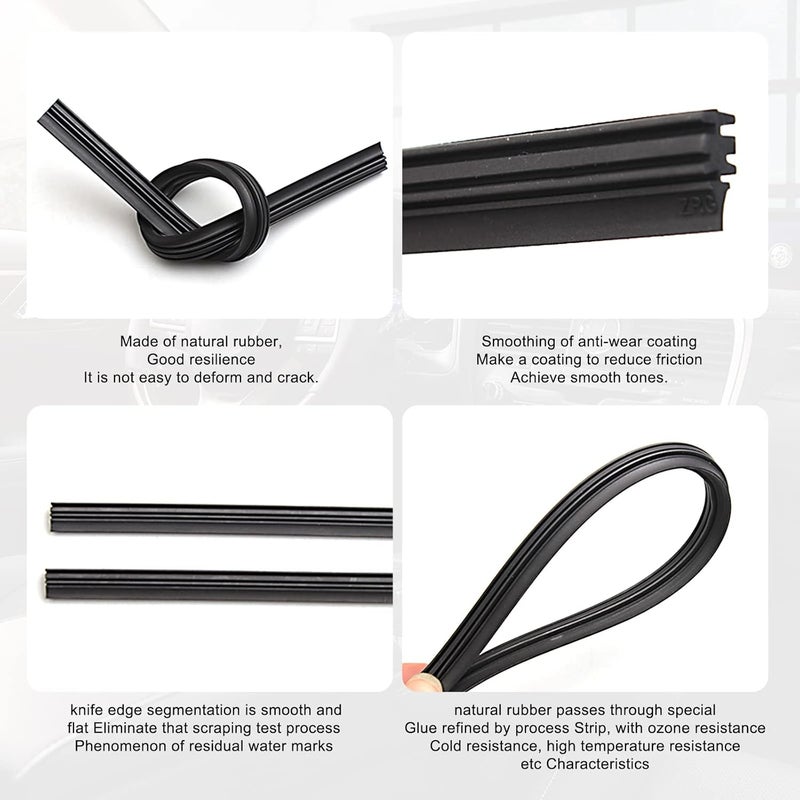Yonput 4 Pieces Adjustable Wiper Rubber Strip - Image 4