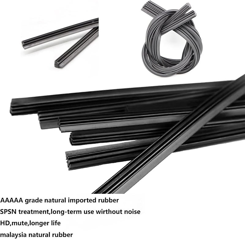 Yonput 4 Pieces Adjustable Wiper Rubber Strip - Image 3