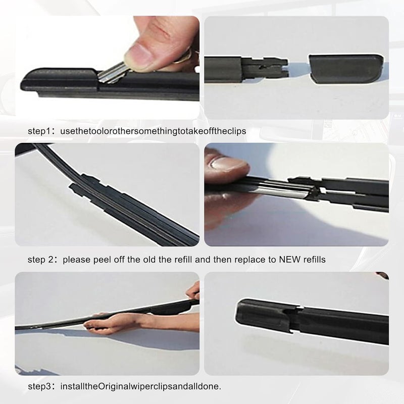 Yonput 4 Pieces Adjustable Wiper Rubber Strip - Image 5