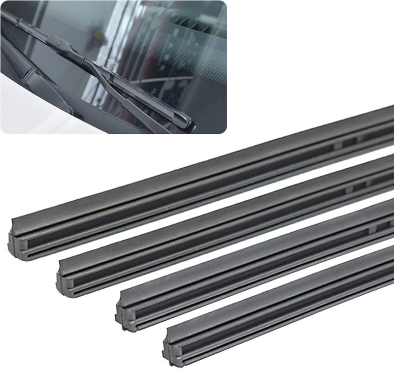 Yonput 4 Pieces Adjustable Wiper Rubber Strip - Image 1