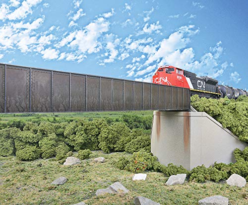 Walthers Cornerstone HO Scale Model 90' Single-Track Railroad Through Girder Bridge - Kit - Image 1